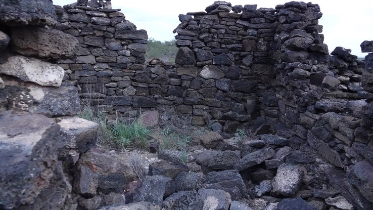 Structures of Basalt Built by Guano Miners